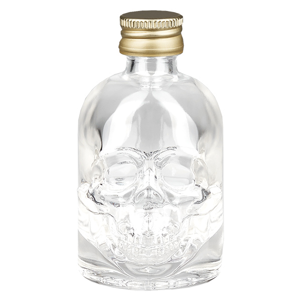 50 ml glasflaske »Hector« og skruelåg guld UNiTWIST®