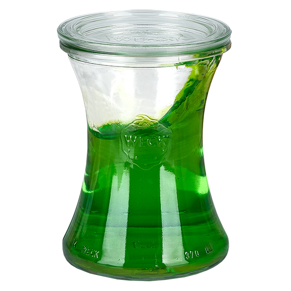 Sæt med 12 Weck-krukker 370 ml delikatessekrukke med 12 glaslåg Sæt med 12 Weck-krukker 370 ml delikatessekrukke med 12 glaslåg