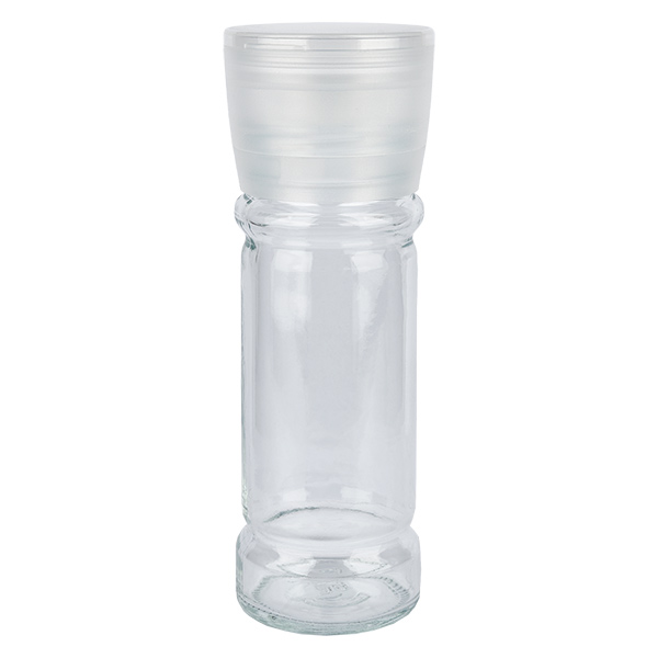 Salt-/krydderikrukke 100 ml med kværn (grov) hvid Salt-/krydderikrukke 100 ml med kværn (grov) hvid