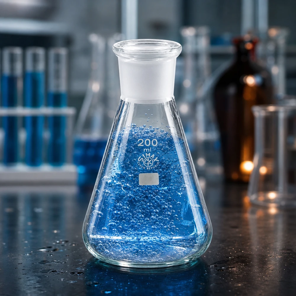 Erlenmeyer-kolbe 200 ml med standard slebet led (29/32) Erlenmeyer-kolbe 200 ml med standard slebet led (29/32)