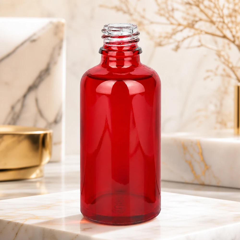 50 ml Apoteksflaske RedLine UT18/50 UNiTWIST 50 ml ravfarvet glasflaske af høj kvalitet RedLine UT18/50 med UV-beskyttelse til lysfølsomme stoffer