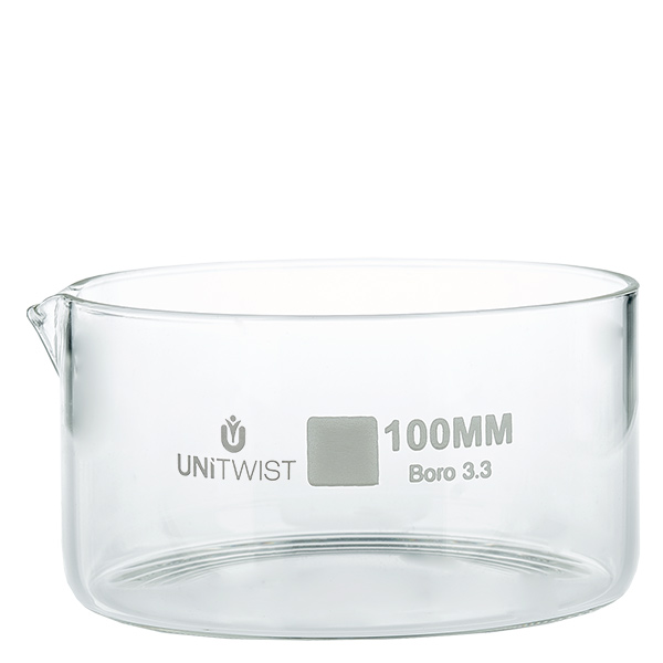 Krystalliseringsskål ø100mm borosilikatglas UNiTWIST Krystalliseringsskål ø100mm borosilikatglas UNiTWIST