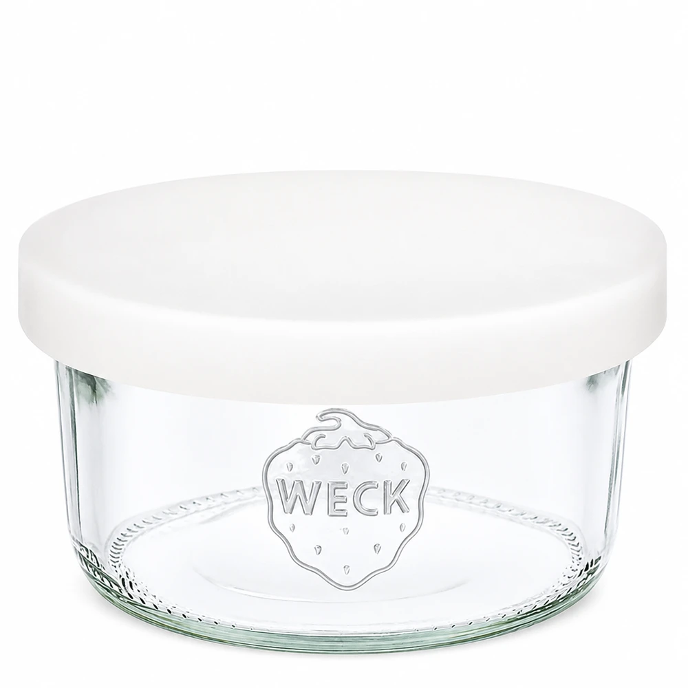 165 ml WECK RR80 murerbalje med hvidt silikonelåg Konservesbalje transparent