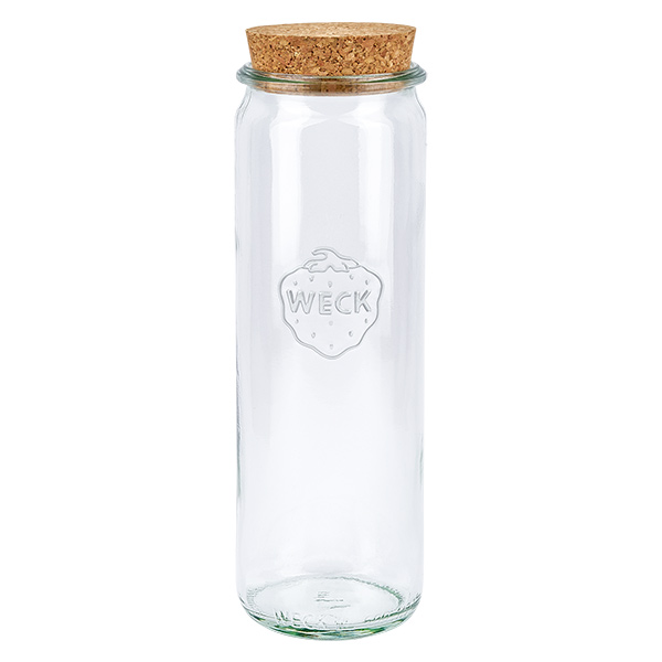 600 ml cylinderglas WECK RR60 med kork natur