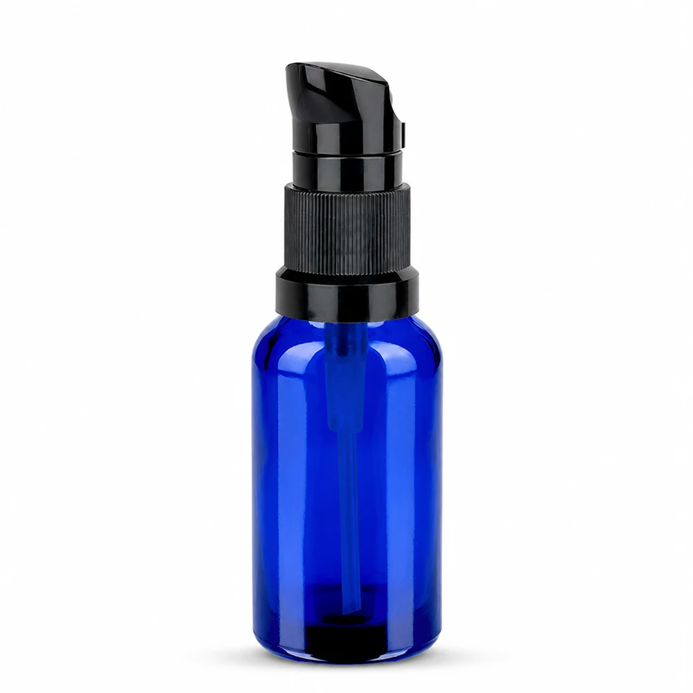 20 ml pumpeflaske sort STD BlueLine UT18/20 20 ml pumpeflaske sort STD BlueLine UT18/20 - kompakt størrelse til rejser