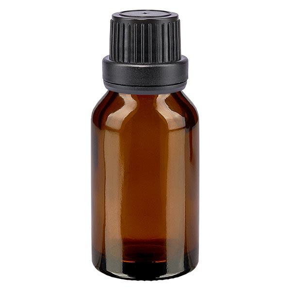 Apoteksflaske brun 30ml dryp v. Pr. 2mm sort OV