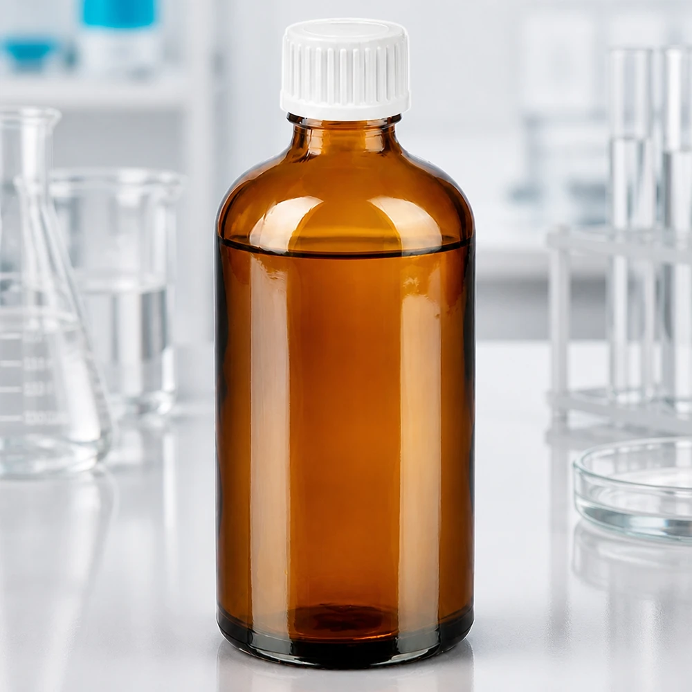 100 ml dråbeflaske 0,9 mm hvid STD BrownLine UT18/100 BrownLine UT18 dråbeflaske 100 ml med hvid hætte til farmaceutiske anvendelser