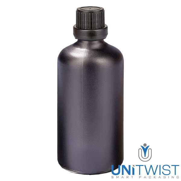100 ml Dropperflaske 2mm OV Sort UT18/100 100 ml Dropperflaske 2mm OV Sort UT18/100