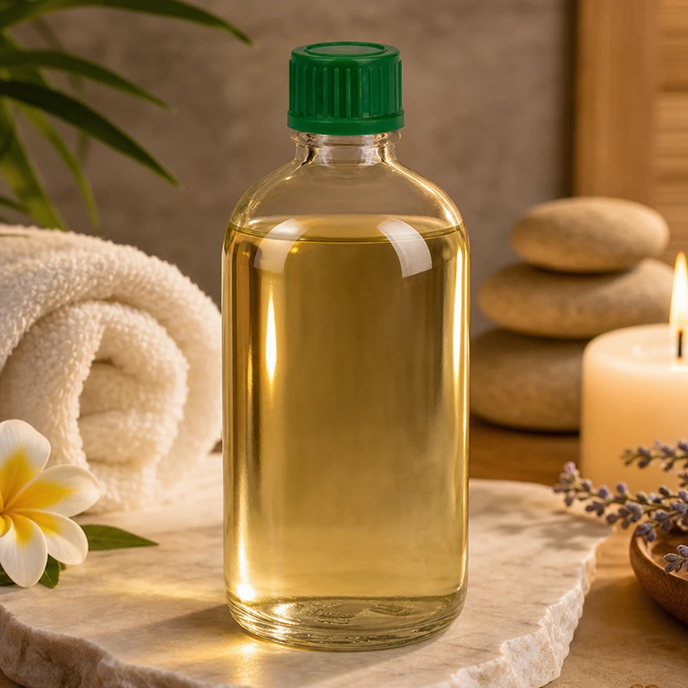 100 ml flaske 11 mm SV grøn STD ClearLine UT18/100 Massageolie i en 100 ml ClearLine-glasflaske UT18/100 med grøn børnesikkerhedslås 11 mm SV