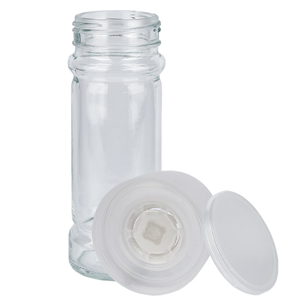 Salt-/krydderikrukke 100 ml med kværn (grov) hvid Salt-/krydderikrukke 100 ml med kværn (grov) hvid