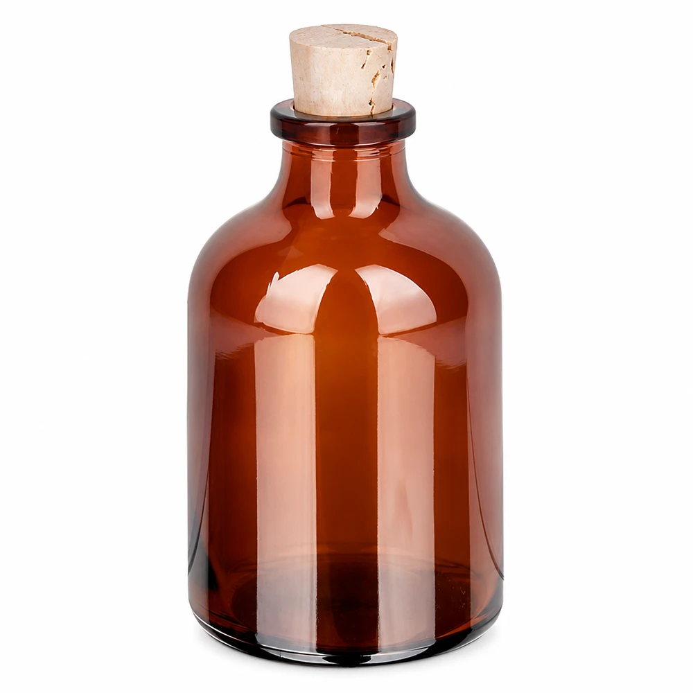 Flaske ravfarvet glas 50ml med kork 11/14mm Kompakte Braunglasflasche mit Korkverschluss 50ml für Parfüm und Kosmetikprodukte