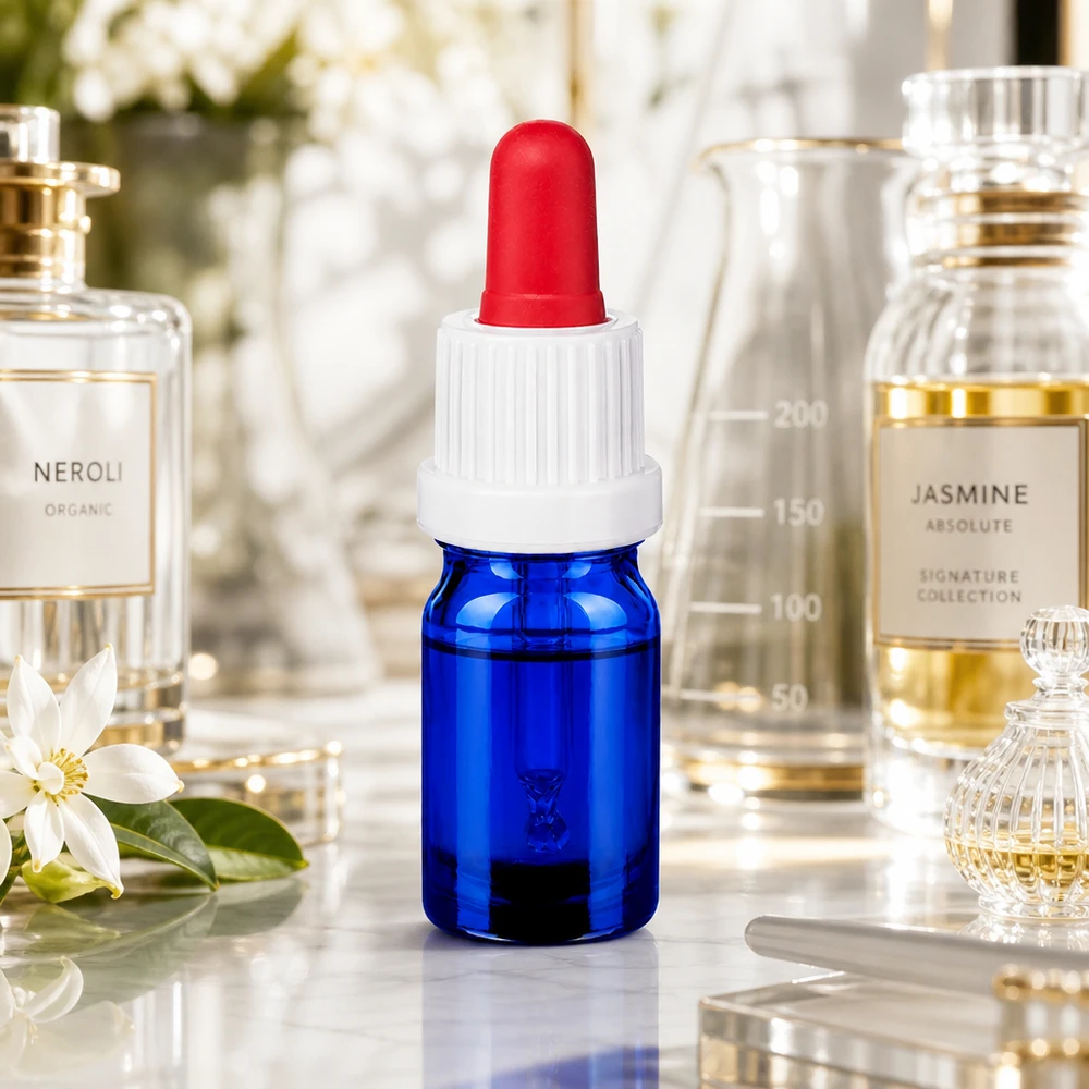 5 ml pipetteflaske hvid/rød OV BlueLine UT18/5 Premium BlueLine-pipetteflaske 5 ml i blå med ergonomisk design til professionel brug