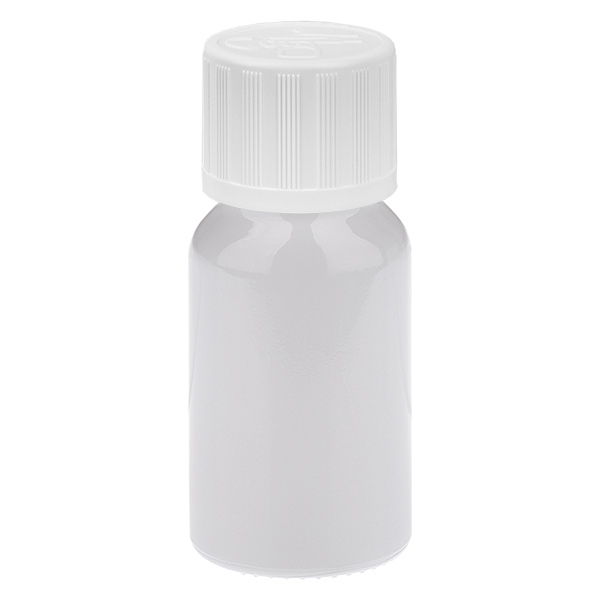 10 ml dråbeflaske 1,2 mm hvid standardprop børnesikring WhiteLine UT18/10 10 ml dråbeflaske 1,2 mm hvid standardprop børnesikring WhiteLine UT18/10