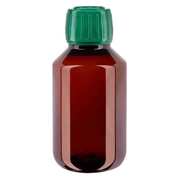 PET-flaske 100 ml med grøn hætte OV PET-flaske 100 ml med grøn hætte OV