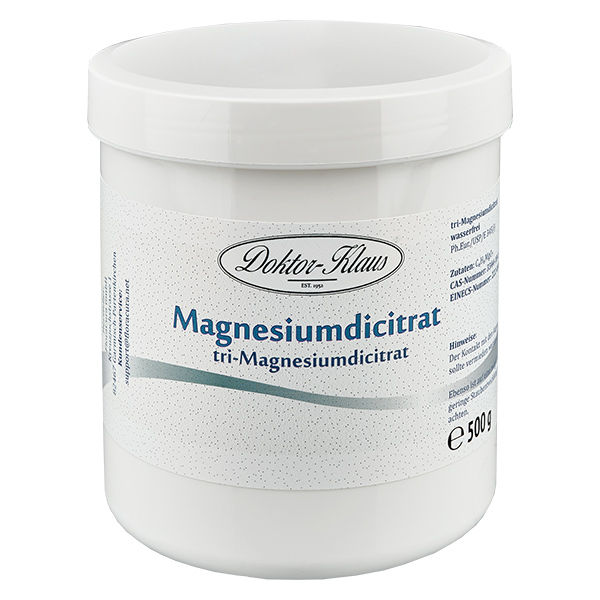 500 g Doktor-Klaus tri-magnesiumdicitrat vandfrit 500 g Doktor-Klaus tri-magnesiumdicitrat vandfrit