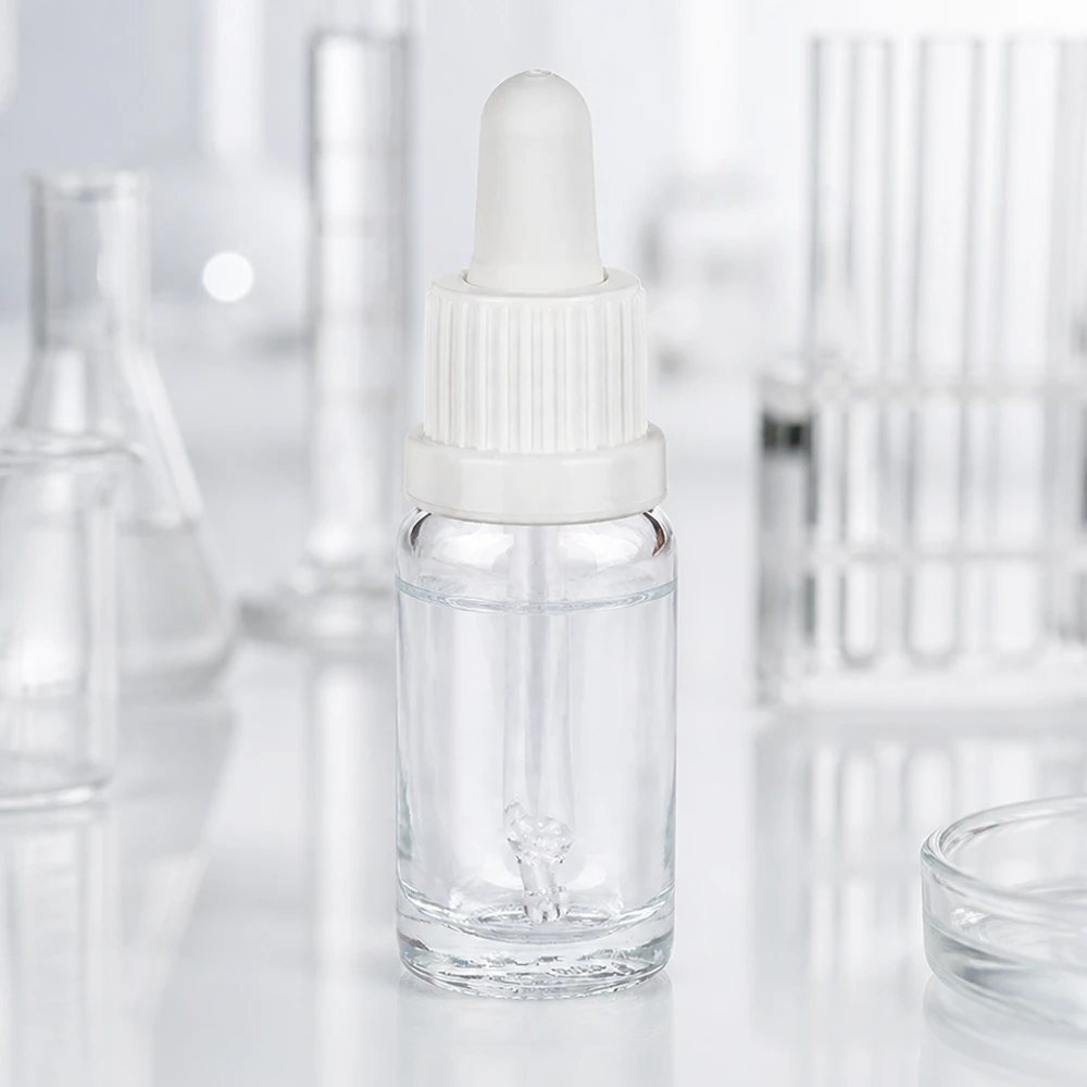 10 ml pipetteflaske hvid OV ClearLine UT18/10 10 ml ClearLine-pipetteflaske med hvid skruelåg og gummiprop til laboratoriebrug