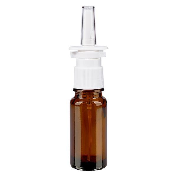 Apoteksflaske brun 10ml næseforstøver hvid St Apoteksflaske brun 10ml næseforstøver hvid St