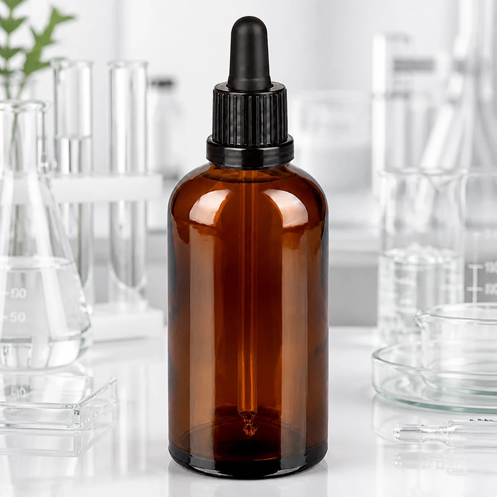 100 ml pipetteflaske sort OV BrownLine UT18/100 100 ml pipetteflaske med brunt glas UV-beskyttelse til lysfølsomme stoffer