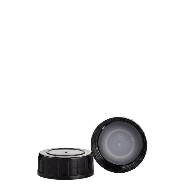 Skruehætte sort lavet af PPN 32 mm (DIN 32) Skruehætte sort lavet af PPN 32 mm (DIN 32)