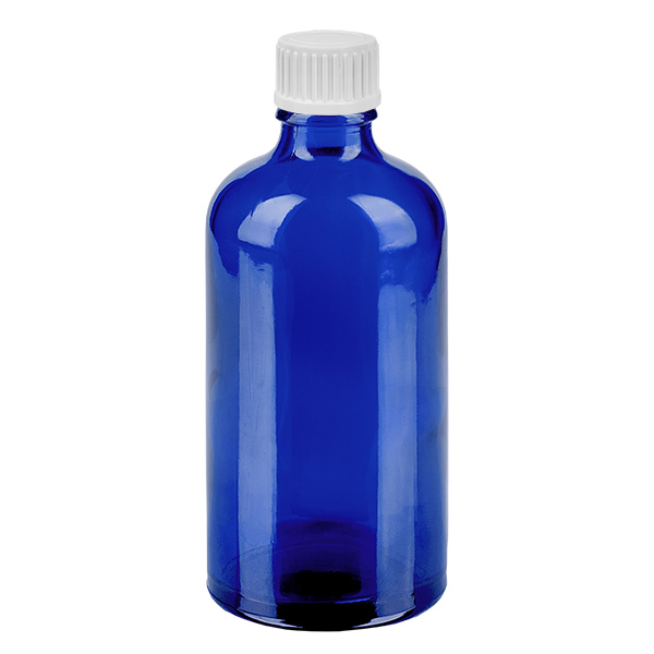 100 ml dråbeflaske 0,9 mm hvid STD BlueLine UT18/100