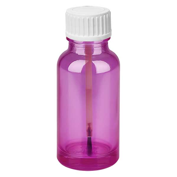 20 ml børsteflaske hvid standard PurpleLine UT18/20