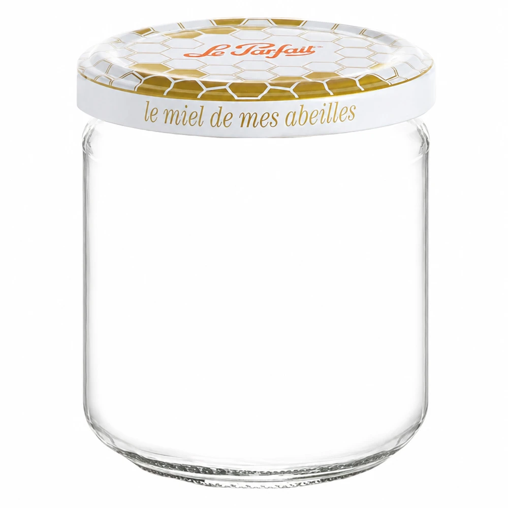 Le Parfait® honningglas 212 ml Ø63 mm Le Parfait 212 ml opbevaringsglas med skruelåg til honning og honeycomb-design til honning og fødevarer