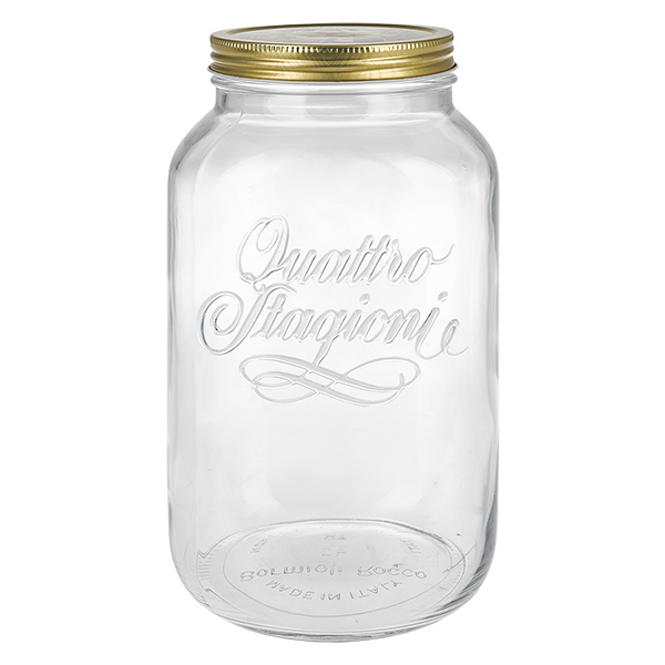 3800 ml rundt glas "Quattro Stagioni" med låg