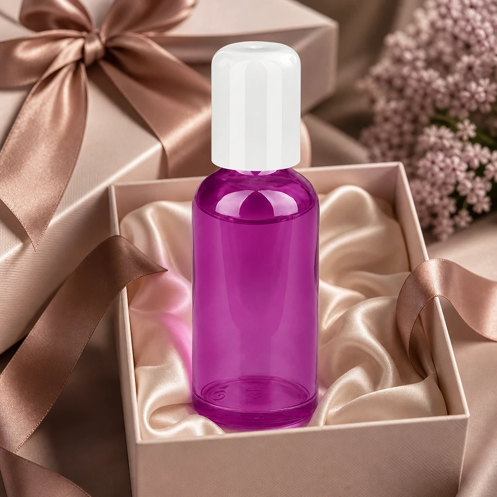 50 ml roll-on-flaske hvid Standard PurpleLine UT18/50 Roll-on-flaske 50 ml med praktisk rullekugle til jævn påføring af olier