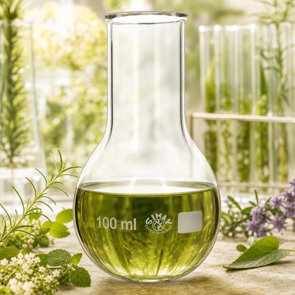 Kolbe med rund bund 100 ml bred hals 100 ml rundbundet kolbe med gennemsigtigt design til visuel inspektion under laboratorieprocesser