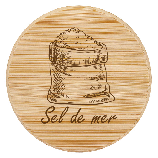 Kappe i træ "sel de mer" til WECK RR60 Kappe i træ "sel de mer" til WECK RR60