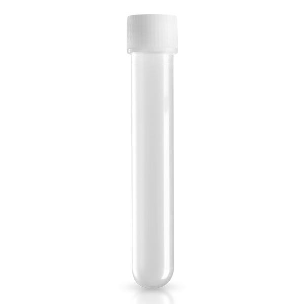 Reagensglas krystalklart 13ml, 16x100mm med skruelåg PP natur Reagensglas krystalklart 13ml, 16x100mm med skruelåg PP natur