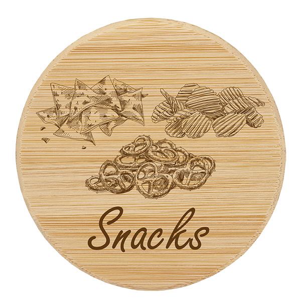 Træcover "Snacks" til WECK RR100 Træcover "Snacks" til WECK RR100