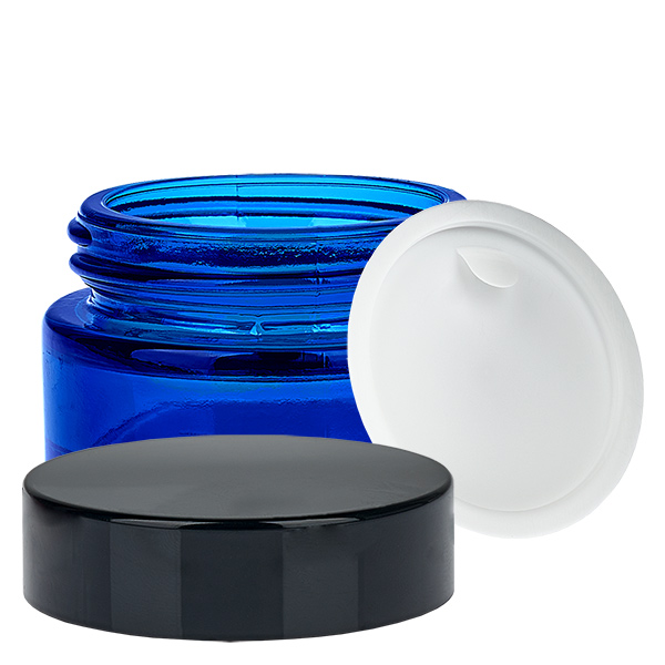 Glaskrukke 20 ml blå med indsatslåg UNiTWIST Glaskrukke 20 ml blå med indsatslåg UNiTWIST