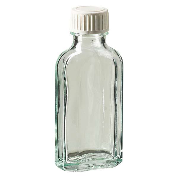 50 ml Meplat klart skruelåg med PE-skumindsats 50 ml Meplat klart skruelåg med PE-skumindsats