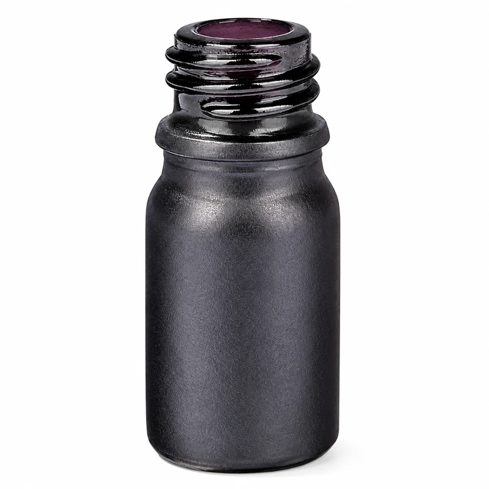 5 ml Apoteksflaske BlackLine UT18/5 UNiTWIST 5 ml apoteksflaske BlackLine UT18/5 UNiTWIST i sortviolet glas med skruegevind