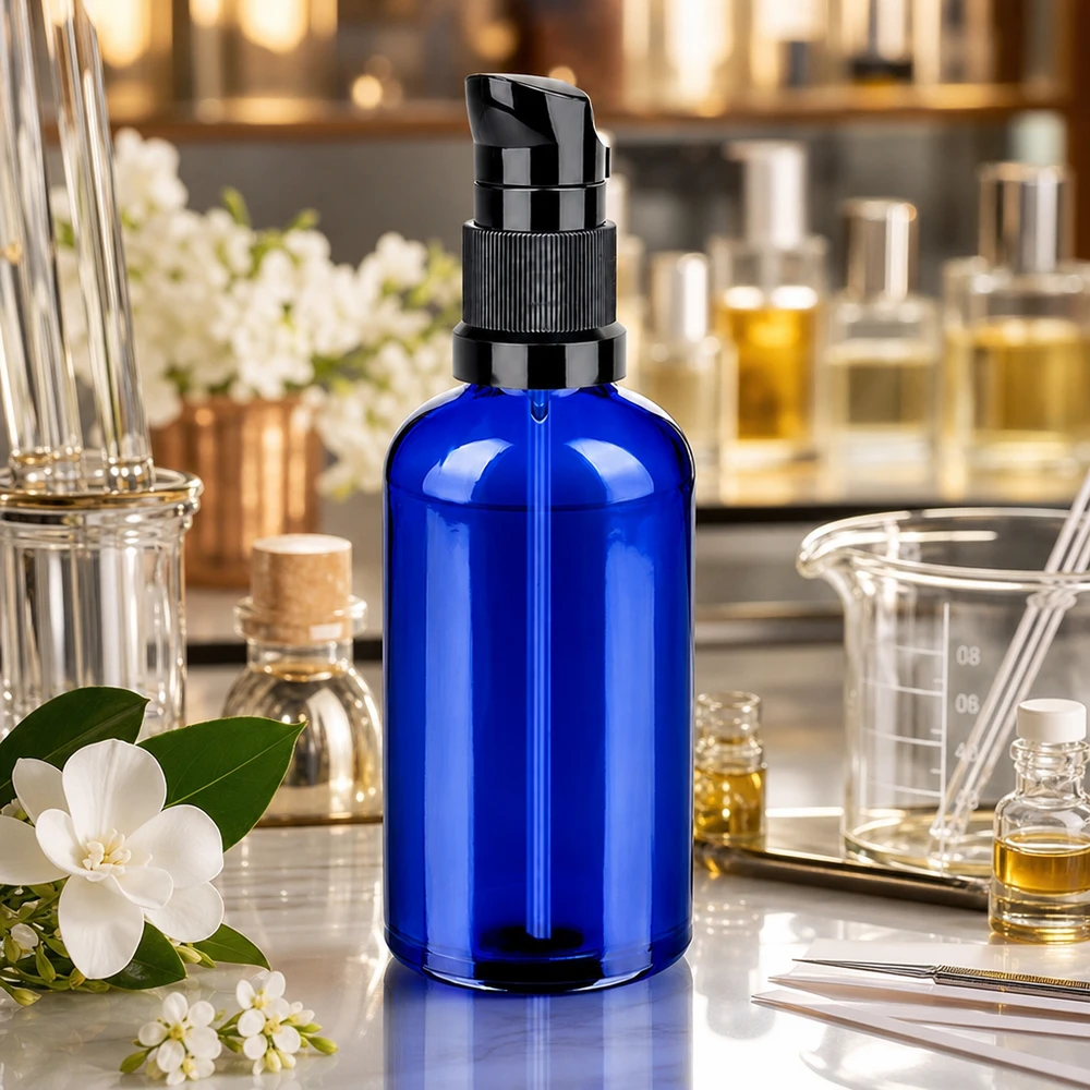 100 ml pumpeflaske sort STD BlueLine UT18/100