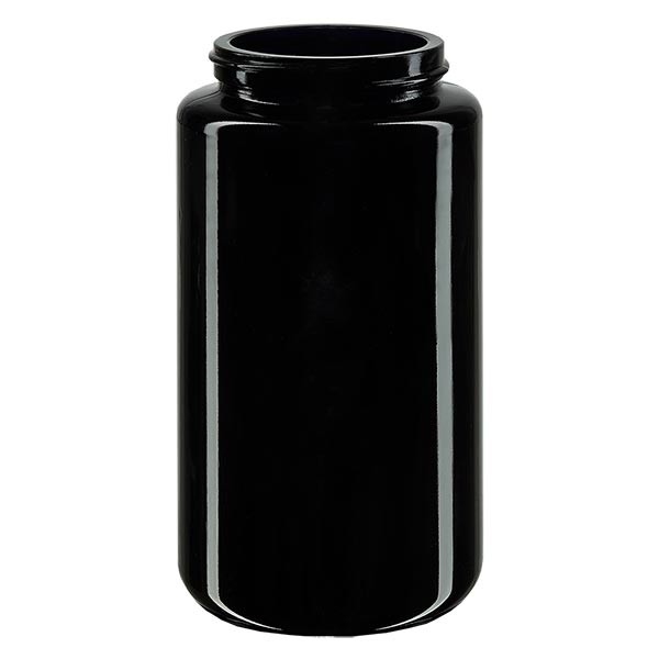 Krukke med bred munding i violet glas 200 ml, uden låg