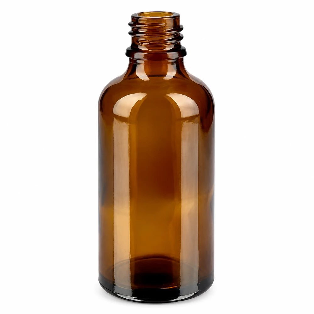50 ml flaske 11 mm SV blå STD BrownLine UT18/50 Ravfarvet 50 ml glasflaske med 11 mm åbning til æteriske olier og dråber