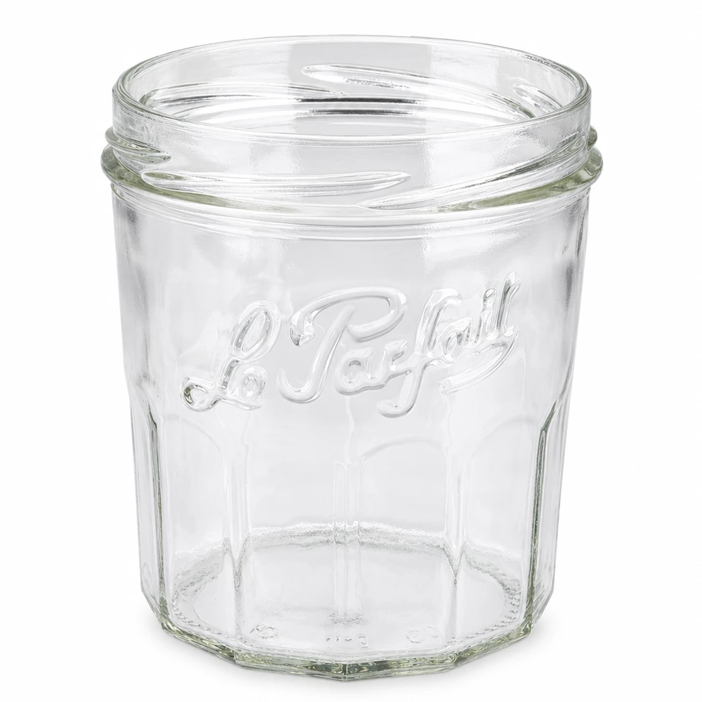 Le Parfait® Jam 324 ml Ø82 mm syltetøjsglas 324 ml Le Parfait syltetøjsglas uden låg med klassisk reliefdesign og skruegevind til marmelade