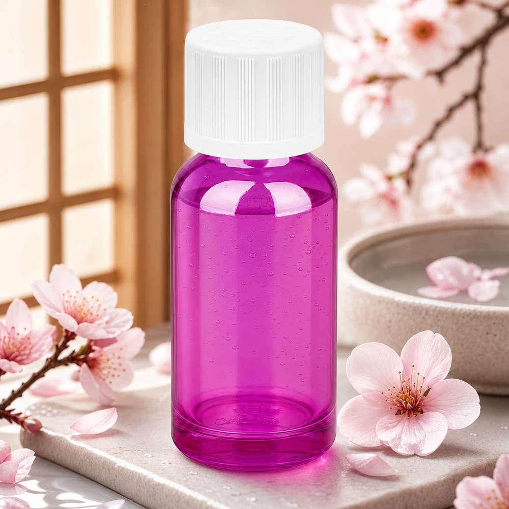 20 ml flaske 11 mm skruelåg hvid standard børnesikret PurpleLine UT18/20 Kompakt 20 ml glasflaske i elegant violet med sikkert skruelåg til mobile anvendelser