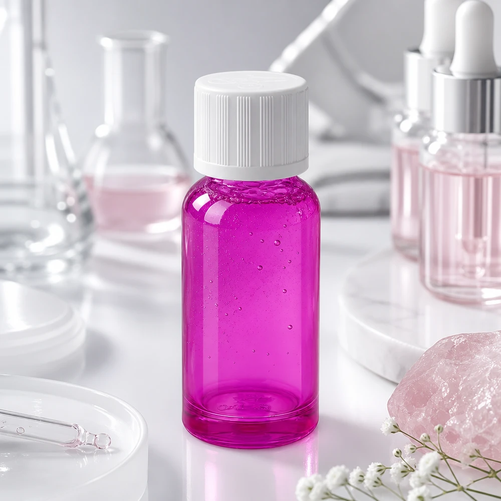 20 ml flaske 11 mm skruelåg hvid standard børnesikret PurpleLine UT18/20 20 ml laboratorieflaske i høj kvalitet i Purple Line-design med standardhætte til professionelle anvendelser