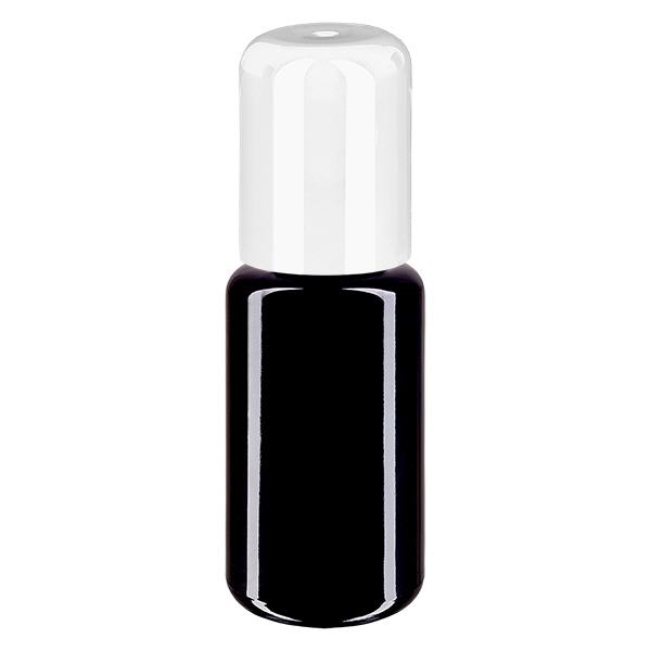 Apoteksflaske viol. 20ml roll-on hætte hvid Apoteksflaske viol. 20ml roll-on hætte hvid