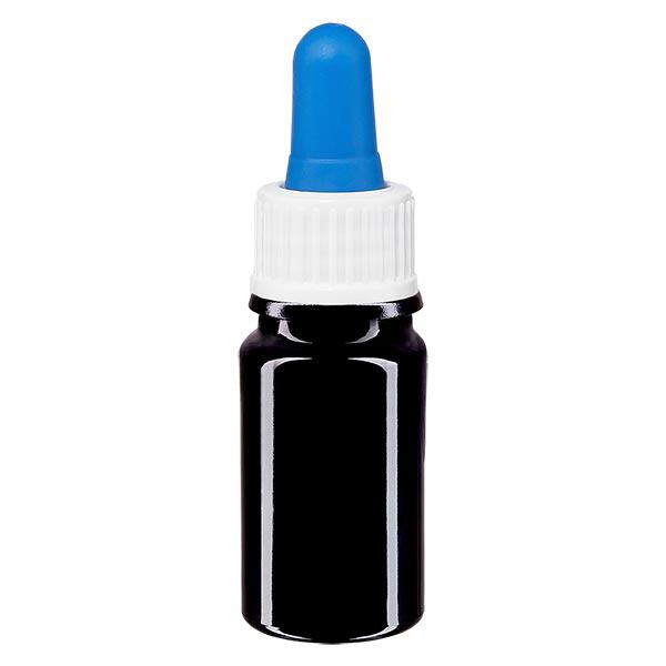 Apoteksflaske viol. 5ml pipette hvid/blå pc Apoteksflaske viol. 5ml pipette hvid/blå pc