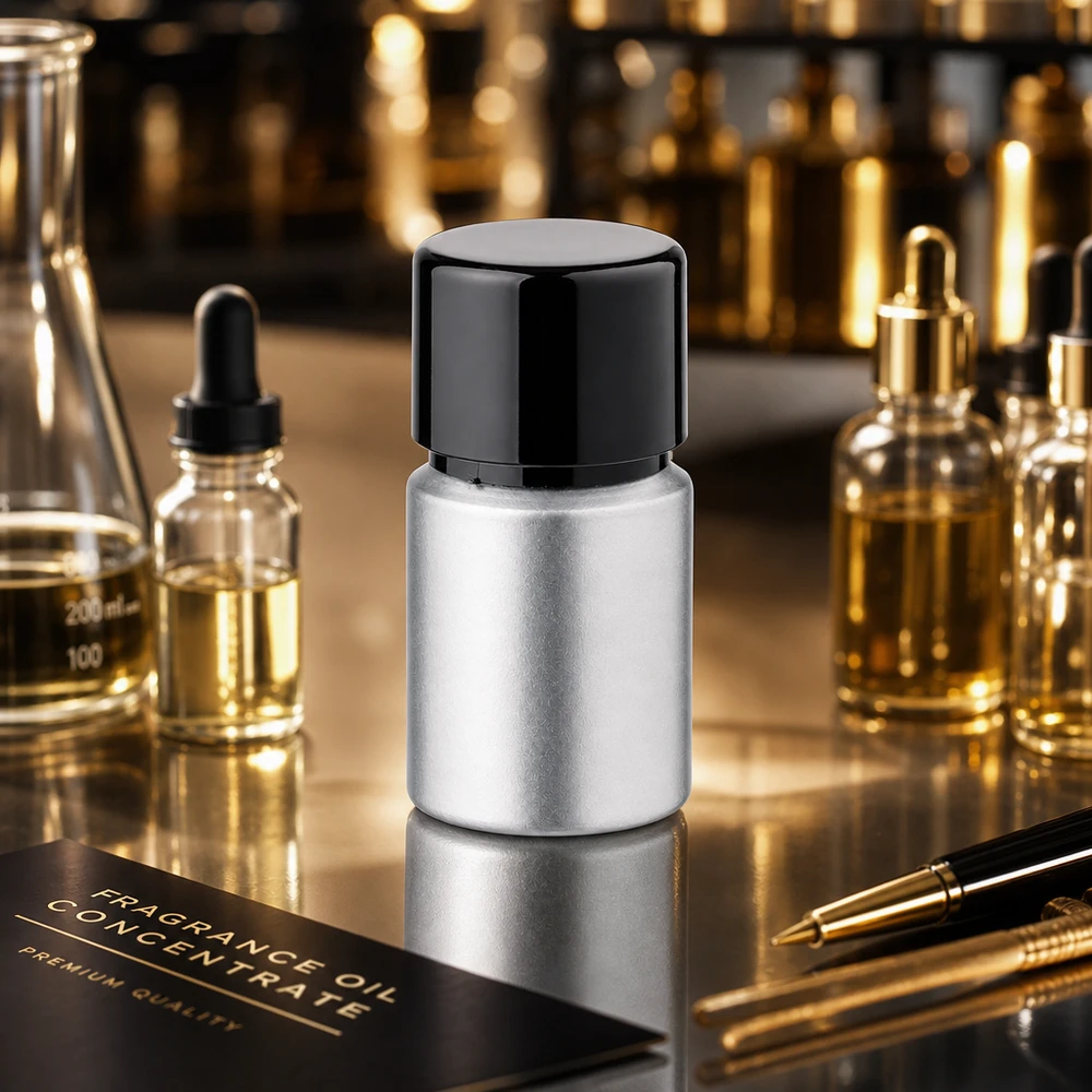 10 ml farvet aluminiumsflaske med skruelåg Bejdset 10 ml aluminiumsflaske med mat sølvfinish - førsteklasses aluminiumsflaske til duftoliekoncentrater