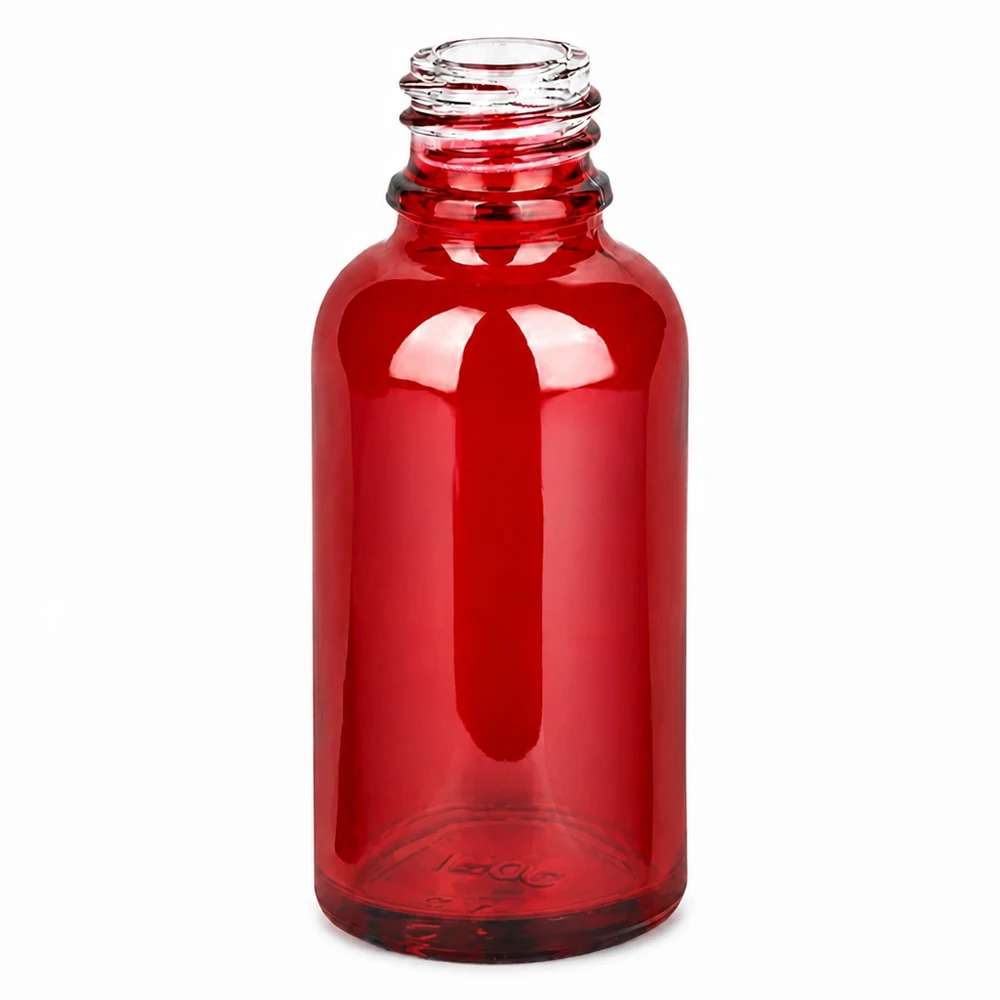 30 ml Apoteksflaske RedLine UT18/30 UNiTWIST 30 ml rød apoteksflaske RedLine UT18/30 UNiTWIST af højkvalitetsglas til medicinering
