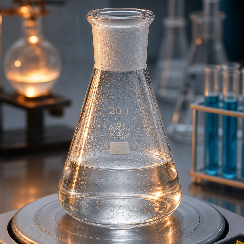 Erlenmeyer-kolbe 200 ml med standard slebet led (29/32) Erlenmeyer-kolbe 200 ml med standard slebet led (29/32)