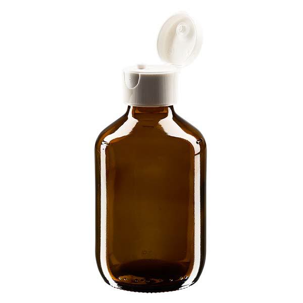 200 ml medicinflaske brun, med flip top ApoGlas. Farmaceutisk kvalitet fra EU-produktion. 28 mm (PP28) gevind. (sirup, let glasflaske) 200 ml medicinflaske brun, med flip top ApoGlas. Farmaceutisk kvalitet fra EU-produktion. 28 mm (PP28) gevind. (sirup, let glasflaske)