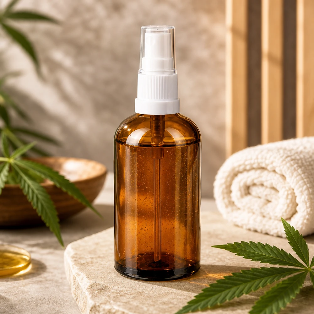 100 ml sprayflaske hvid/tr. STD BrownLine UT18/100 Praktisk 100 ml sprayflaske af UV-beskyttende ravfarvet glas til naturlig hudpleje og wellness