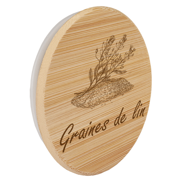 Kappe i træ "Graines de lin" til WECK RR100 Kappe i træ "Graines de lin" til WECK RR100