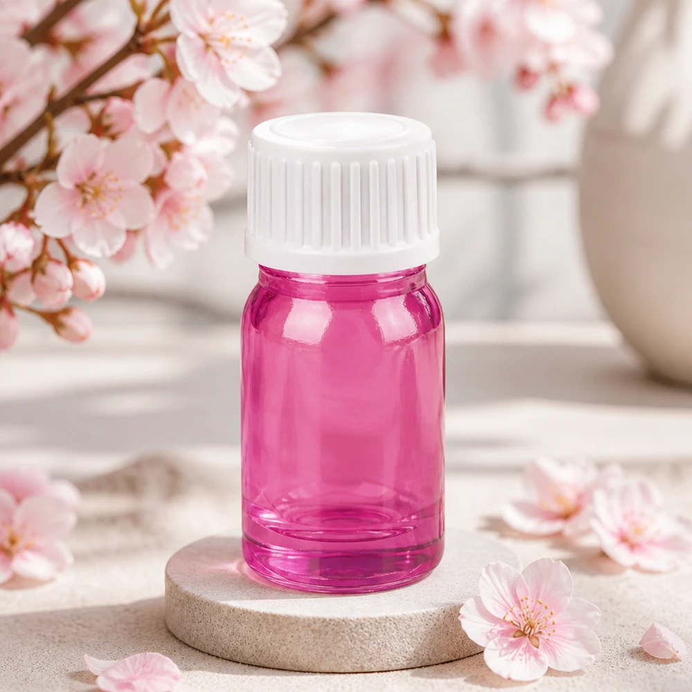 5 ml dråbeflaske 0,9 mm hvid standard PurpleLine UT18/5 5 ml dråbeflaske i kompakt størrelse, violet transparent med STD-skruelåg PurpleLine UT18/5